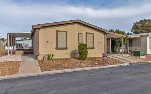 1991 Fleetwood 26x48 3 bedroom 2 bathroom mobile home for sale Tropicana Palms Mobile Home Park - 6420 E. Tropicana Ave Las Vegas NV 89122 ABC Mobile Homes