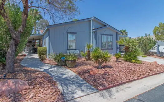 1539 Sq. Ft. 2 Bedroom 2 Bath mobile home for sale with den located in Mountain View Gated 55+ Manufactured Home Community - 169 Day St. Henderson, NV 89074 ABC Mobile Homes (702) 641-4444