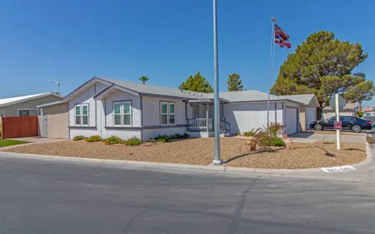1990 Golden West 24x44 mobile home for sale with attached garage. Tropicana Palms 55+ mobile home Park - 6420 E. Tropicana Ave. Las Vegas, NV 89122 ABC Mobile Homes