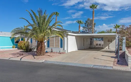 1995 27x49 3 bedroom 2 bathroom mobile home for sale in Mountain View 55+ Gated Manufactured Home Community - 170 Vance Ct. Henderson, NV 89074 ABC Mobile Homes