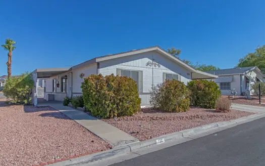 25x56 3 bedroom 2 bathroom mobile home For Sale in Mountain View 55+ Gated Manufactured Home Community - 116 Brian Dr. Henderson, NV 89074. ABC Mobile Homes