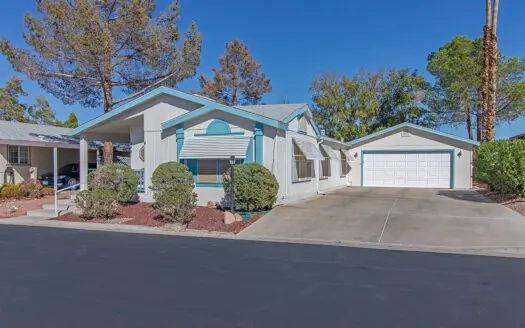 27x64 2-bedroom-2-bath mobile home for sale with attached garage - Mountain View Mobile Home Park - 142 Codyerin Dr. Henderson, NV 89074 ABC Mobile Homes (702) 641-4444