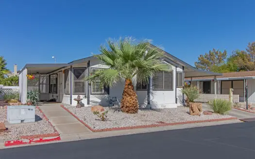 27x51 3 bedroom 2 bathroom mobile home for sale in Mountain View 55+ Gated Manufactured Home community - 145 Codyerin Dr. Henderson, NV 89074 ABC Mobile Homes