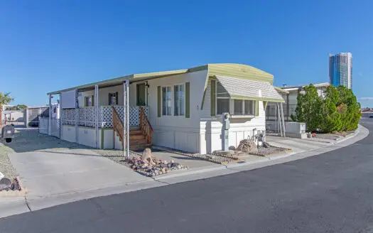 El-Dorado Estates Las Vegas mobile home for sale in a gated all ages community. 4525 W. Twain Ave. ABC Mobile Homes