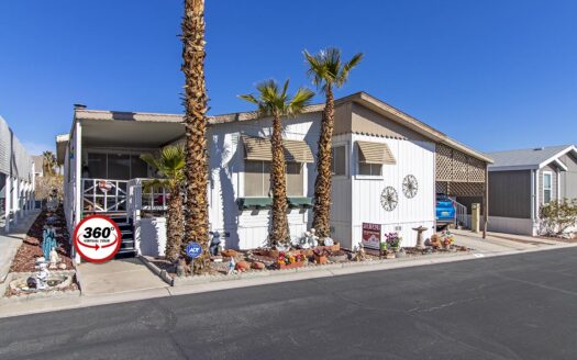 Triple-wide manufactured home For Sale. 2-bedrooms 2-baths and a den loacted in Flamingo West 55+ Mobile Home Park 8122 W. Flamingo Rd. Las Vegas, NV 89147 abcmobilehomes.com (702) 641-4444
