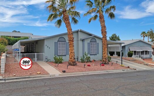 27x57 double-wide manufactured home For Sale in Mountain View senior Mobile Home Park - 127 Vance Ct. Henderson, NV 89074. abcmobilehomes.com (702) 641-4444