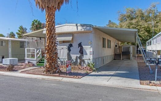 1976 Delmar 14x70 1 bedroom 2 bathroom mobile home For Sale in Rulon Earl 55+ Mobile Home Park - 3901 E. Stewart Ave Las Vegas, NV 89110 abcmobilehomes.com (702) 641-4444